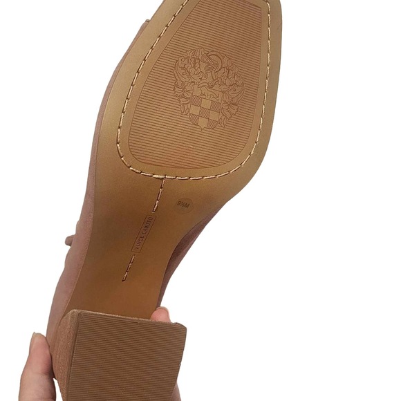 Vince Camuto Nahara Mauve Suede Lace-Up Sandal Heels - 9 1/2 - Picture 3 of 5